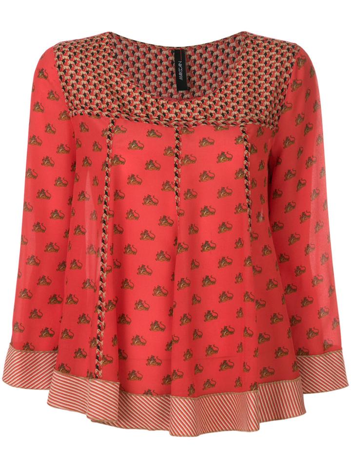 Marc Cain Printed Blouse - Red