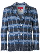 Coohem Madras Tweed Jacket, Size: 46, Blue, Cotton/linen/flax/nylon/polyester