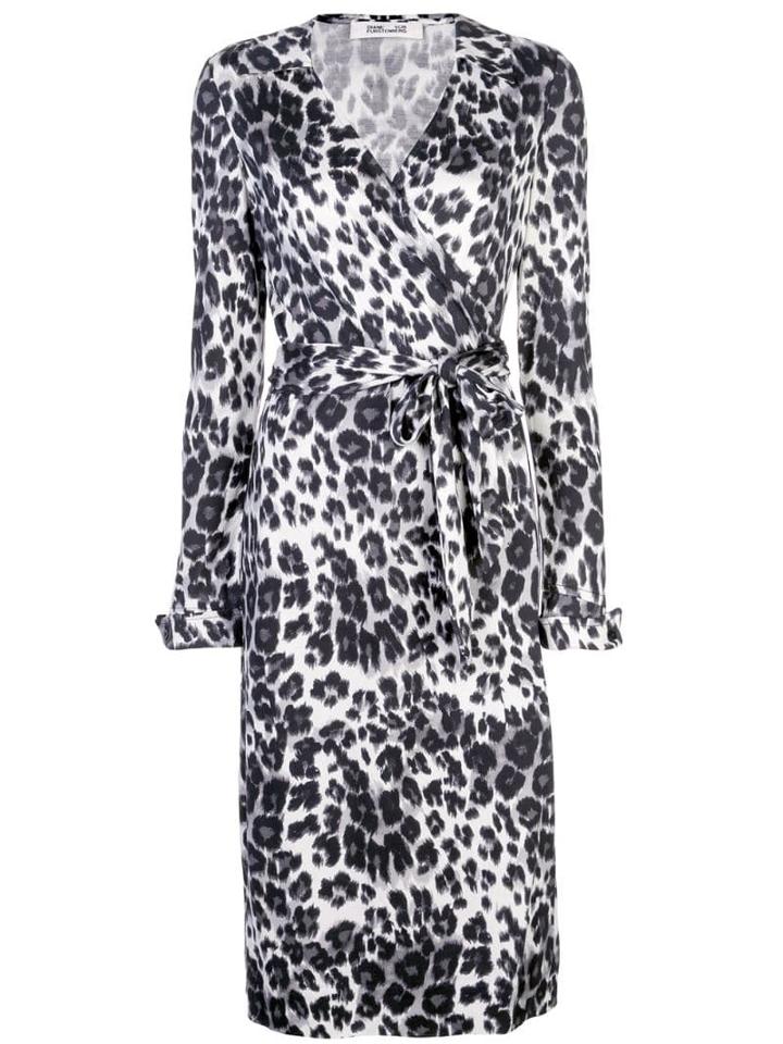 Diane Von Furstenberg Leopard-print Wrap Dress - Black