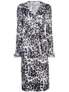 Diane Von Furstenberg Leopard-print Wrap Dress - Black
