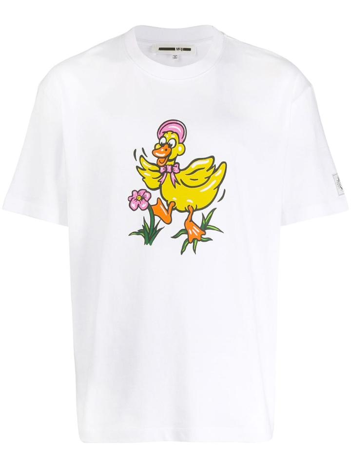 Mcq Alexander Mcqueen Duck Print T-shirt - White