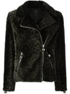 Drome Cheetah-print Jacket, Women's, Size: Medium, Green, Acetate/viscose/lamb Fur/lamb Skin