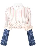 Charles Jeffrey Loverboy Striped Contrast Blouse - Multicolour