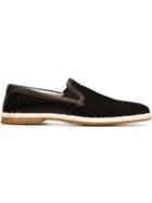 Dolce & Gabbana Slip-on Espadrilles, Men's, Size: 40.5, Black, Rubber/suede