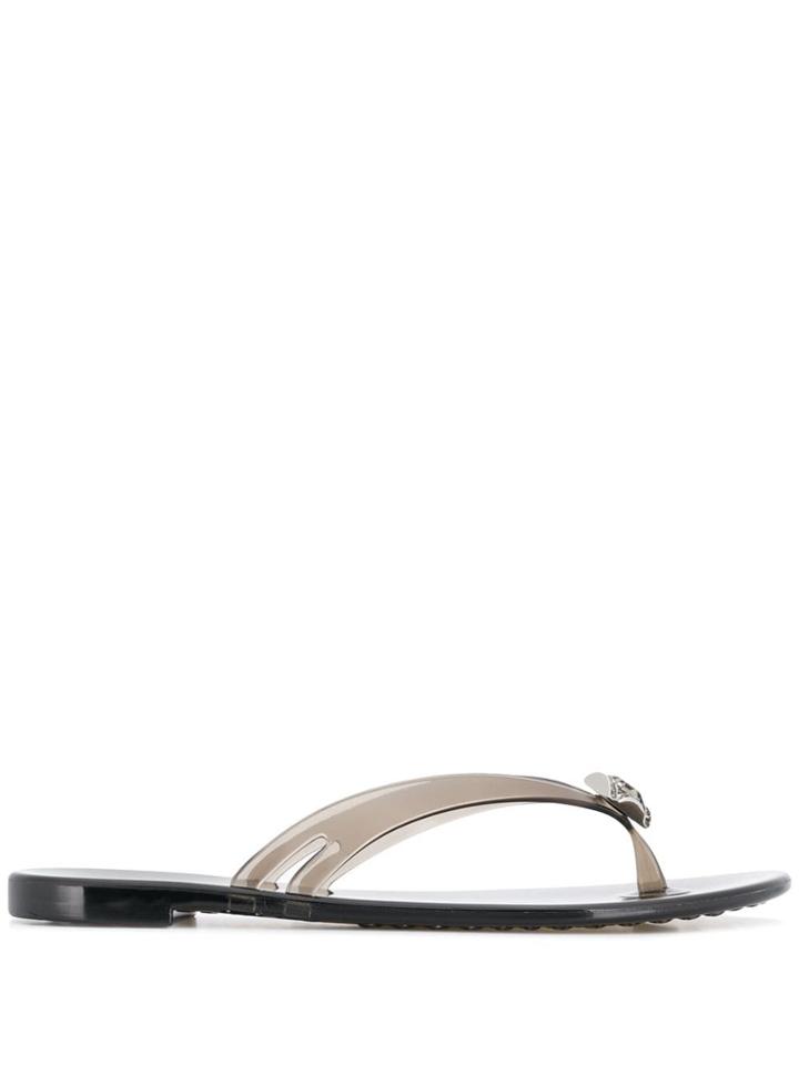 Casadei Embellished Flip-flops - Neutrals