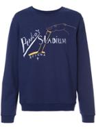 Rochambeau 'pinko's Stadium' Embroidery Sweatshirt - Blue