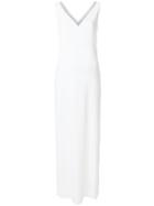 Fabiana Filippi V-neck Maxi Dress - White
