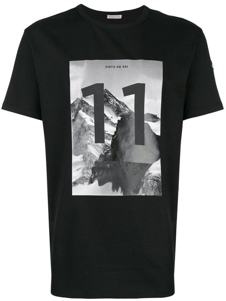 Moncler 11 Graphic Print T-shirt - Black