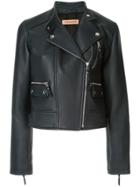 Yves Salomon Lambskin Biker Jacket - Black