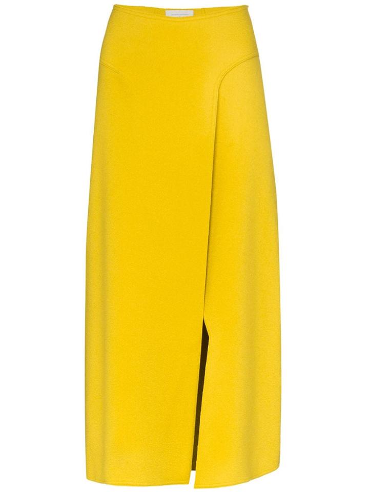 Esteban Cortazar Front Slit Skirt - Yellow