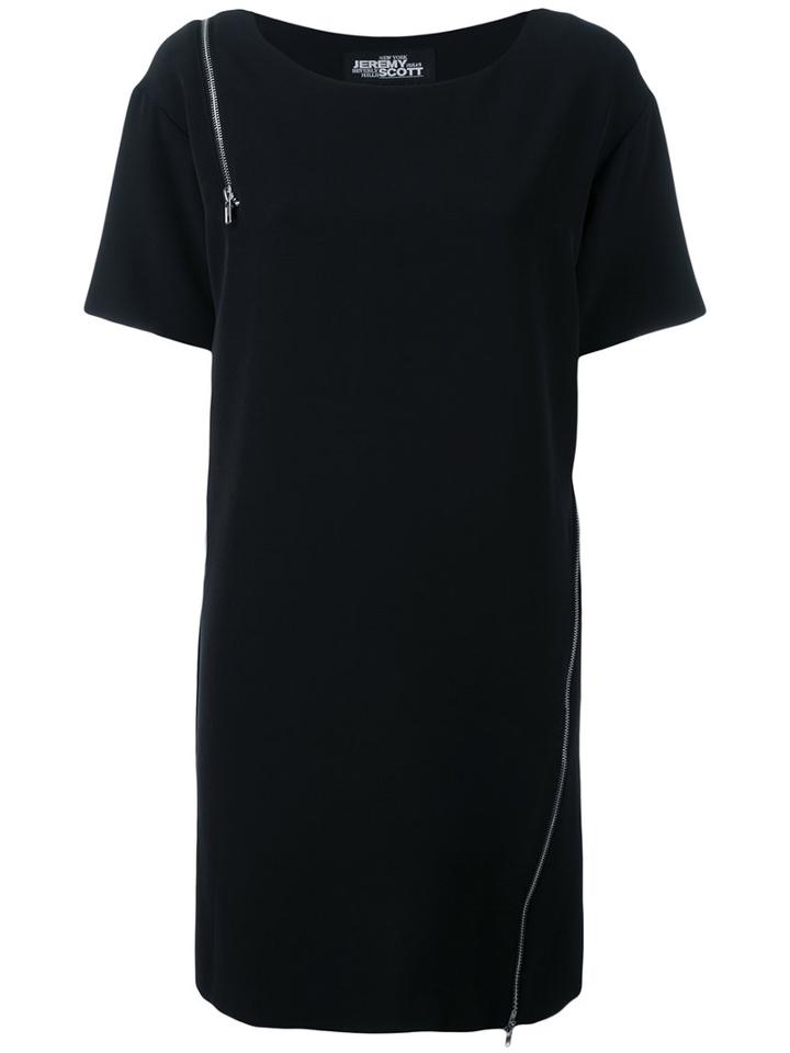 Jeremy Scott Zip Detail Dress, Women's, Size: 40, Black, Polyester/other Fibers