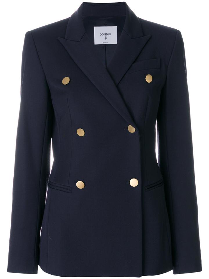 Dondup Double Breasted Blazer - Blue