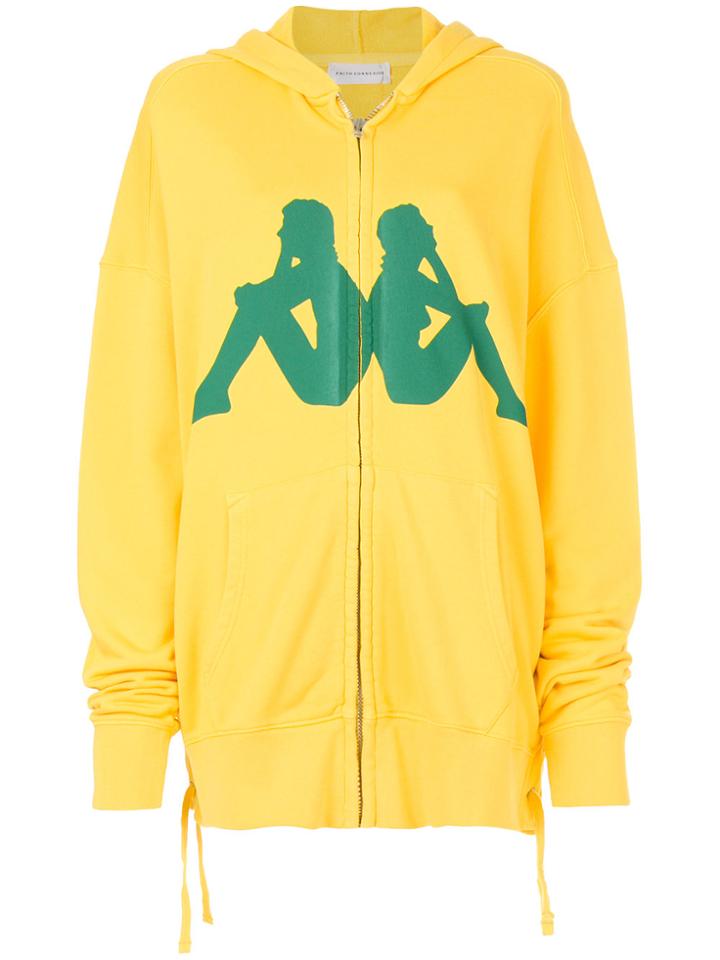 Faith Connexion Oversized Lace Hoodie - Yellow & Orange