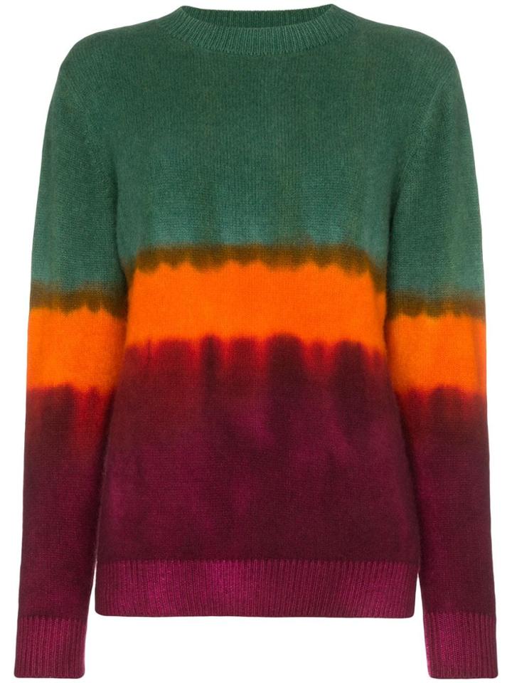 The Elder Statesman Tie-dye Cashmere Sweater - Green