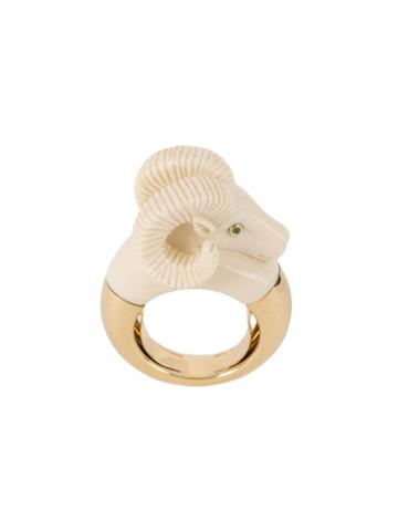 Bibi Van Der Velden Ram Ring - White