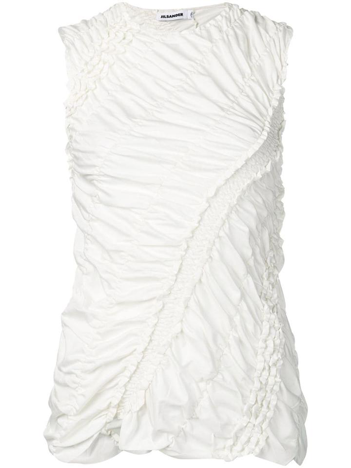 Jil Sander Ruched Top - White
