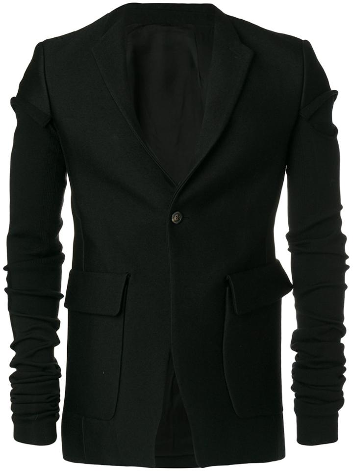 Rick Owens Elongated Sleeve Blazer - Black
