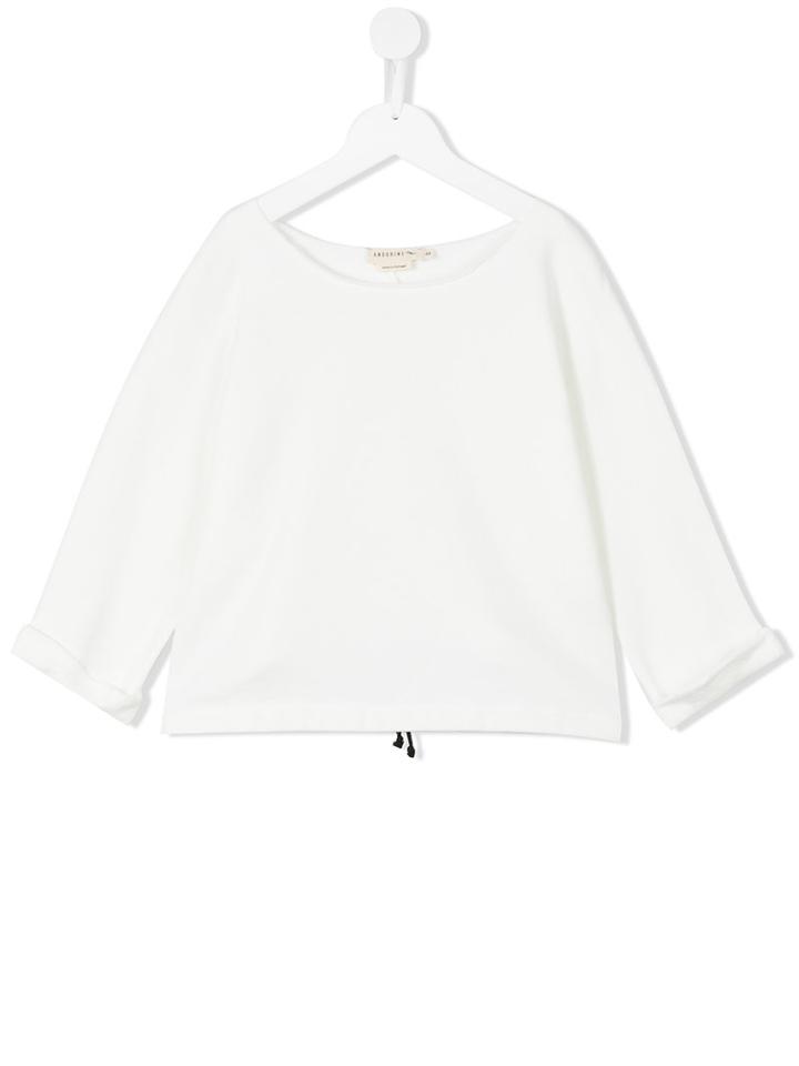 Andorine - Oversized Sweatshirt - Kids - Cotton - 8 Yrs, Girl's, White