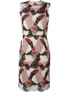 Emilio Pucci Embroidered Lips Sheath Dress, Women's, Size: 42, Cotton/polyester/polyamide/silk