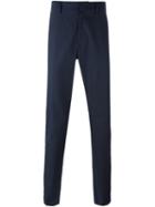 Valentino Stripe Detail Trousers, Men's, Size: 50, Blue, Cotton