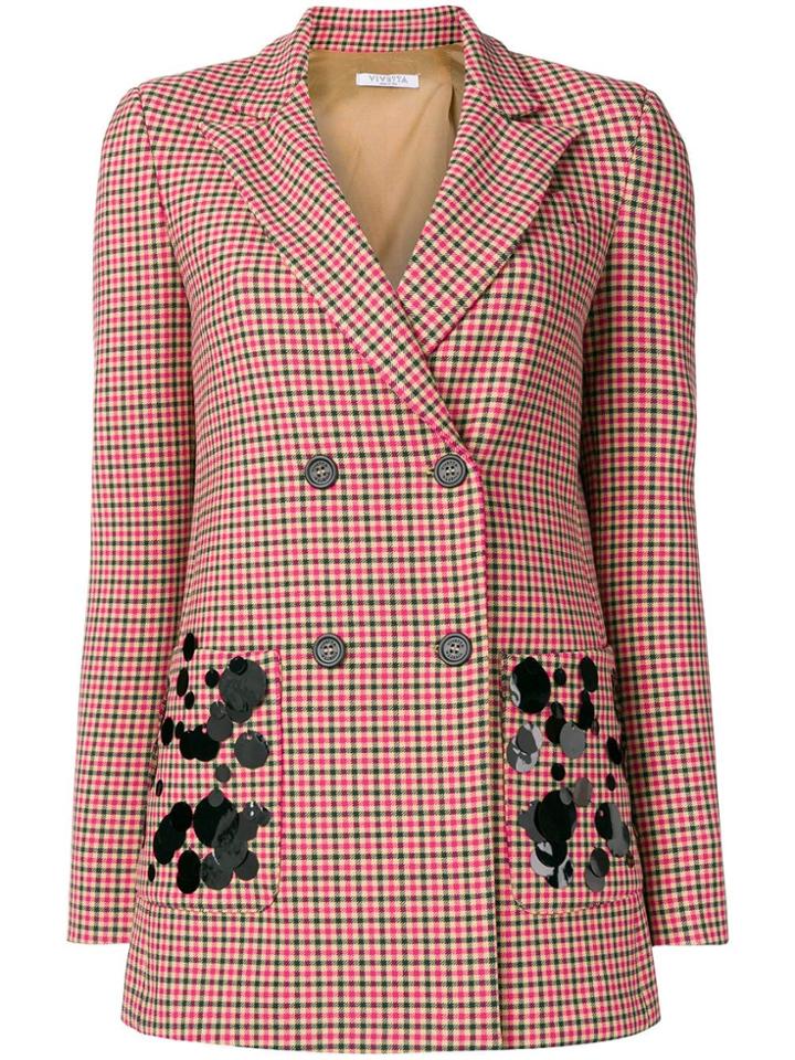 Vivetta Check Pattern Blazer - Nude & Neutrals