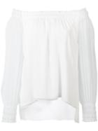 Elizabeth And James 'michela' Off-the-shoulder Top, Women's, Size: Medium, White, Silk/polyester
