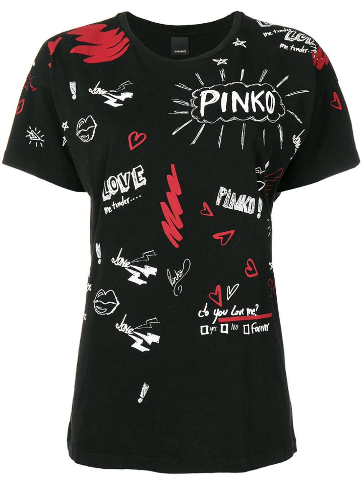 Pinko Love Me Tender T-shirt - Black