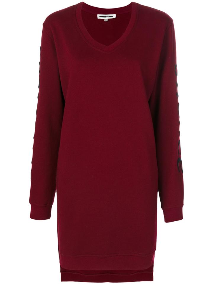 Mcq Alexander Mcqueen Embroidered Sweatshirt Dress