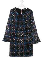 Tommy Hilfiger Junior Plaid Stars Print Dress - Blue