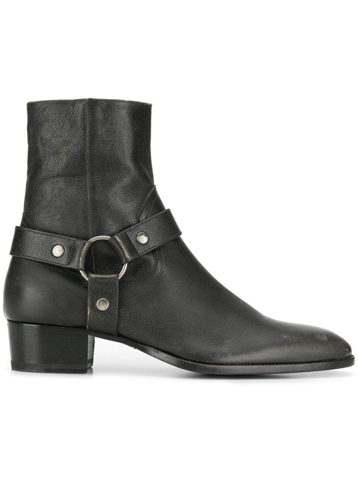 Saint Laurent Wyatt Boots - Brown