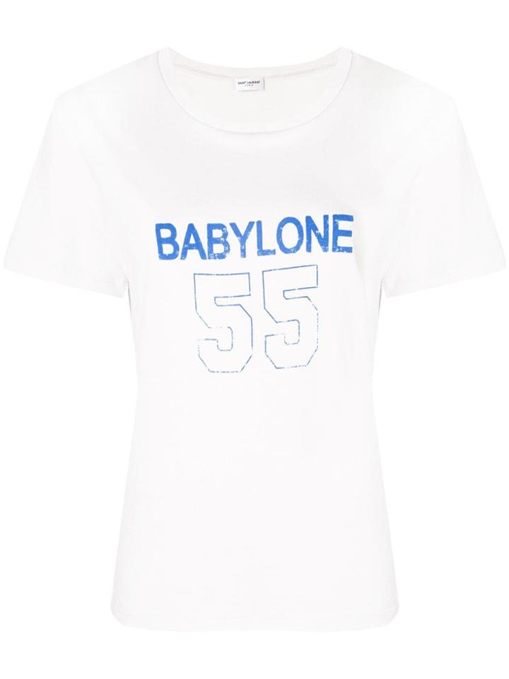 Saint Laurent Babylone Print T-shirt - Neutrals