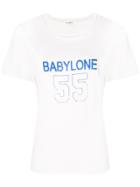 Saint Laurent Babylone Print T-shirt - Neutrals