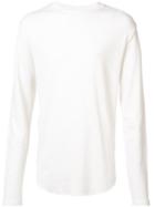 321 Long Sleeved Top, Men's, Size: Medium, White, Cotton/polyester