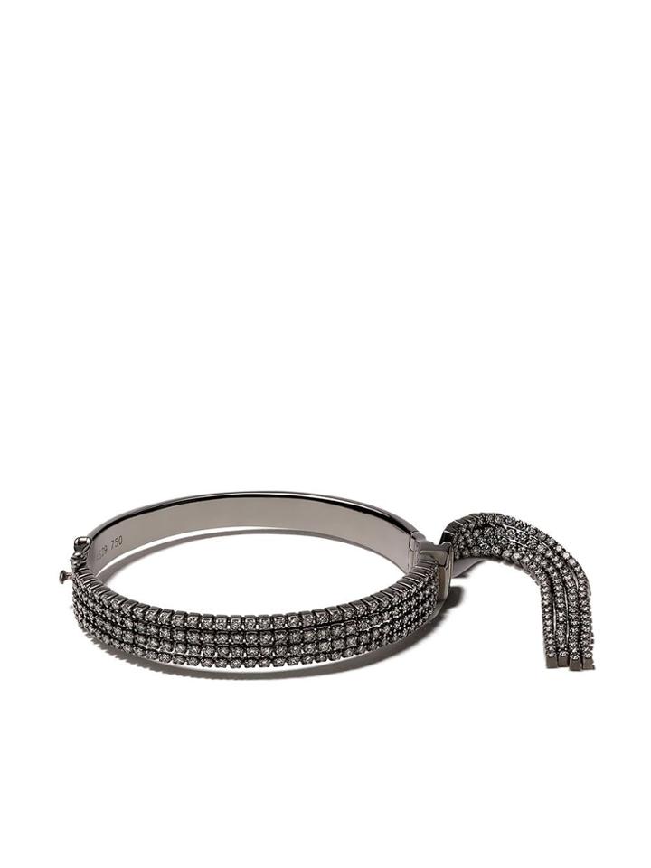 As29 18kt Black Gold Diamond Venus Illusion Bangle