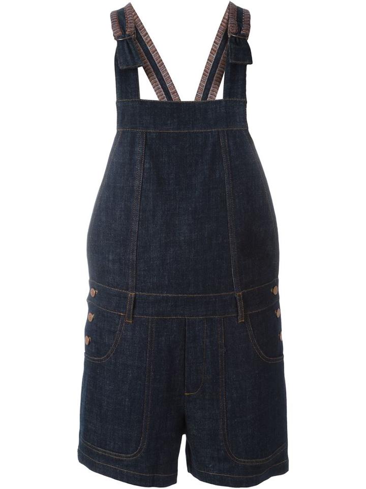 See By Chloé Denim Dungarees, Women's, Size: 40, Blue, Cotton/spandex/elastane
