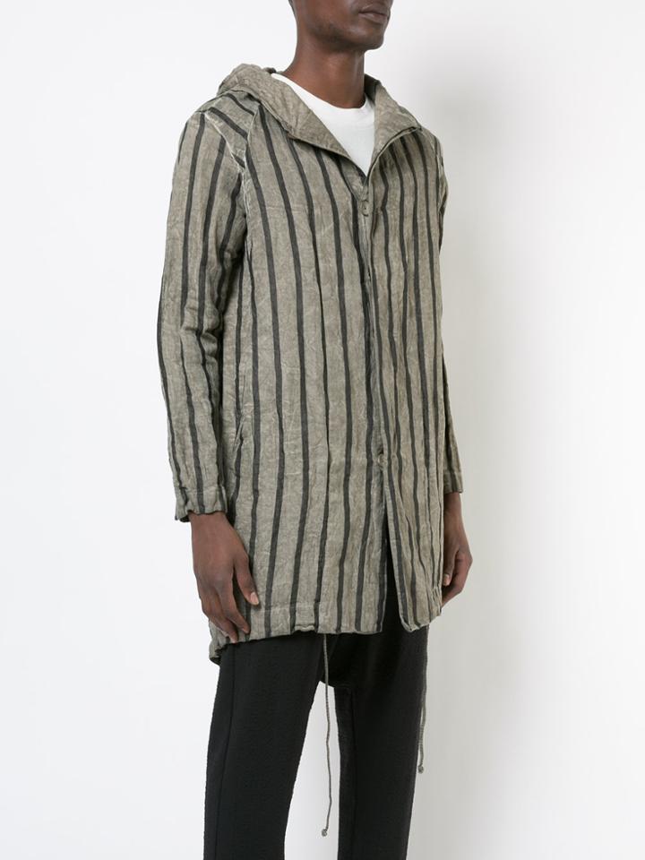 Transit Striped Hooded Jacket - Grey