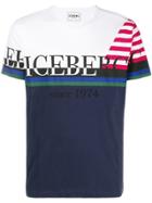 Iceberg Stripe Detail Logo T-shirt - Blue