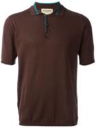 Al Duca D'aosta 1902 Knit Polo Shirt, Men's, Size: L, Brown, Cotton