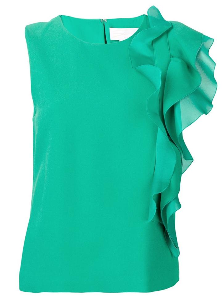 Genny Ruffled Sleeveless Blouse - Green