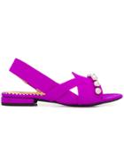 Toga Pulla Suede Sandals - Purple