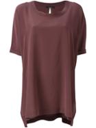 Roberto Collina Flowy Blouse, Women's, Size: Large, Pink/purple, Silk