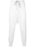 Rick Owens Drkshdw - Prisonner Drop-crotch Trousers - Men - Cotton - L, White, Cotton
