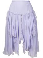 See By Chloé Asymmetric Ruffle Skirt - Purple