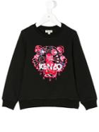 Kenzo Kids - Embroidered Tiger Sweatshirt - Kids - Cotton - 10 Yrs, Black