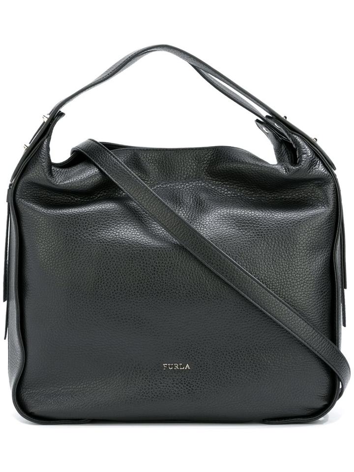 Furla Zipped Medium Shoulder Bag, Women's, Black