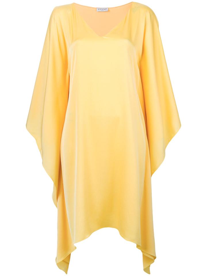 Vionnet Asymmetric Hem Dress - Yellow & Orange