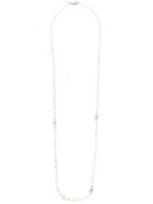 Salvatore Ferragamo Double Gancio Pearl Necklace, Women's, Yellow/orange