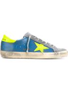 Golden Goose Deluxe Brand Super Star Sneakers, Men's, Size: 42, Blue, Leather/cotton/rubber