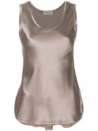 Blanca Metallic Vest Top - Nude & Neutrals