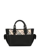 Burberry Pre-owned Check Panels Tote Bag - Black